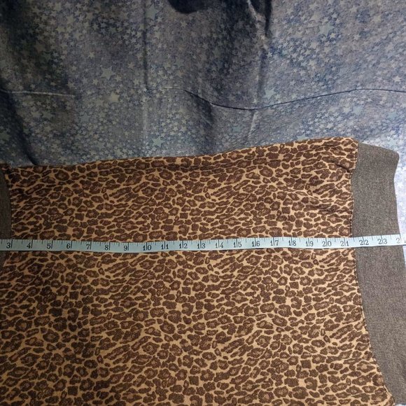 Women's grey leopard Splendid 2 piece long sleeve and jogger pant pajama set XL - Picture 7 of 12